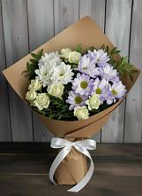 Букет цветов из:  Хризантемы и Розы в Новокумском