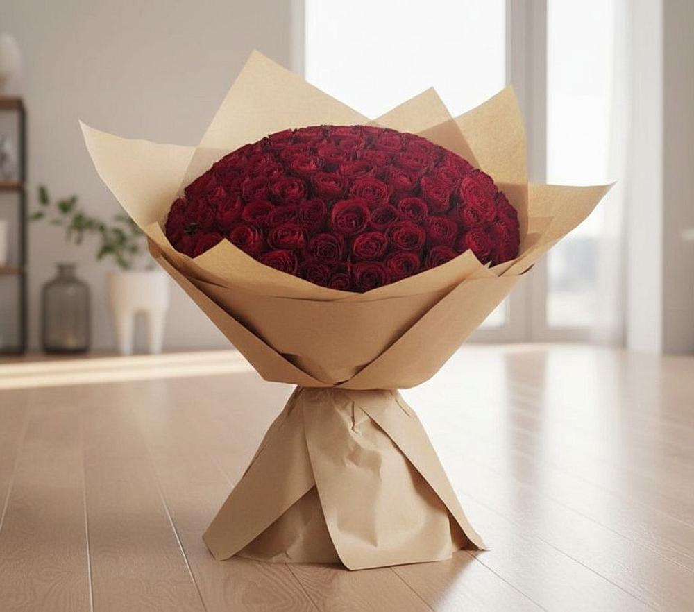 Букет 101 Красная роза в Новокумском