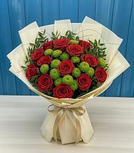 Букет цветов из:  Розы и Хризантемы в Новокумском