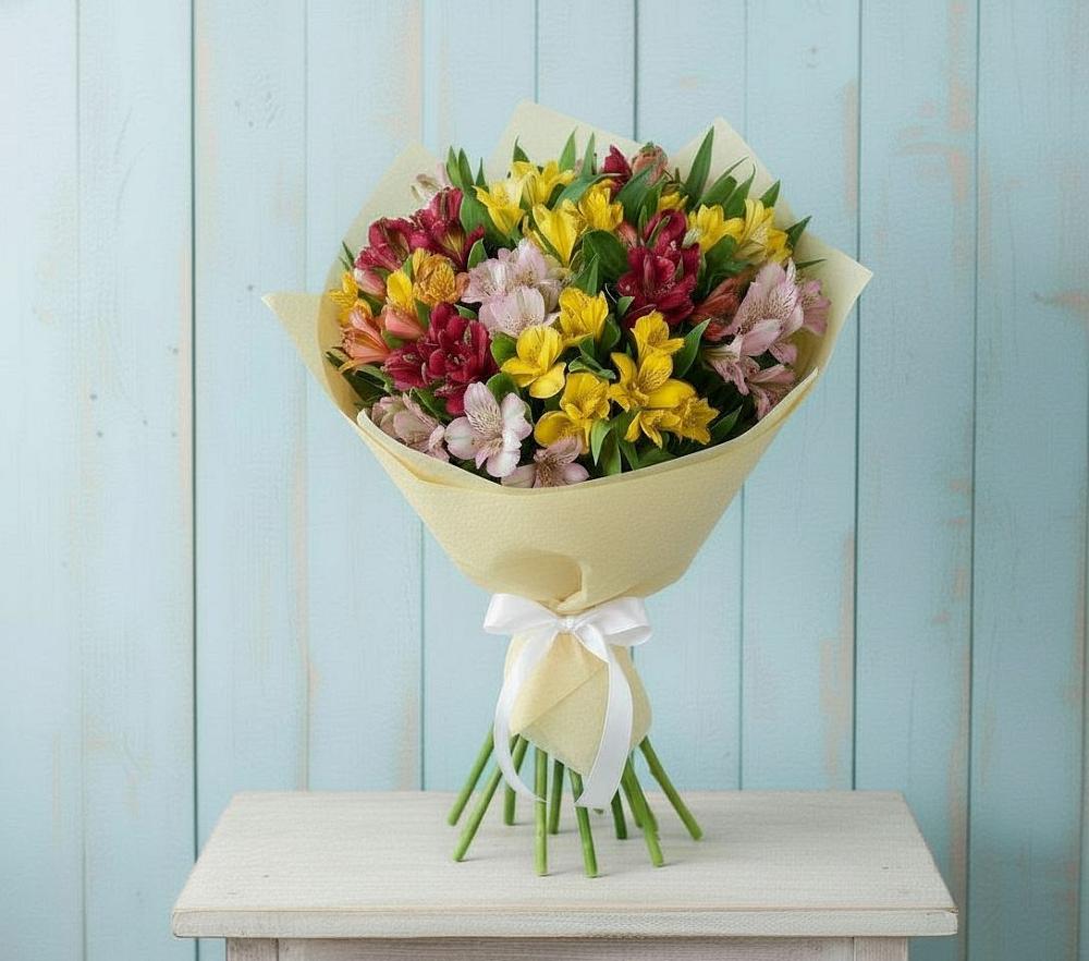 Букет цветов из: Альстромерии в Новокумском