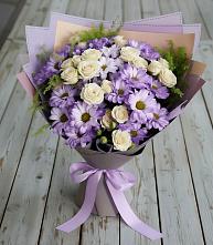 Букет цветов из:  Хризантемы и Розы в Новокумском